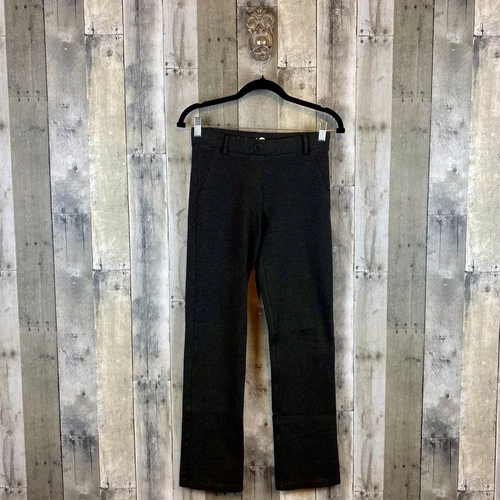 Betabrand Classic Dress Pant Yoga Pant Straight in Charcoal Grey Size XS Petite.